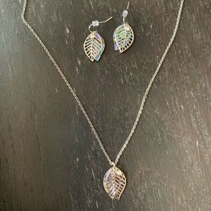 Storrs Wild Pearle Leaf Filigree Abalone Set